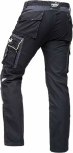 Pantalon de chantier PUMA Workwear avec poches arrière renforcées et coupe ergonomique.