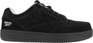 Chaussures de sécurité 2026 Reebok noires, modèle bas au style basket, adaptées au bricolage et aux travaux du quotidien.