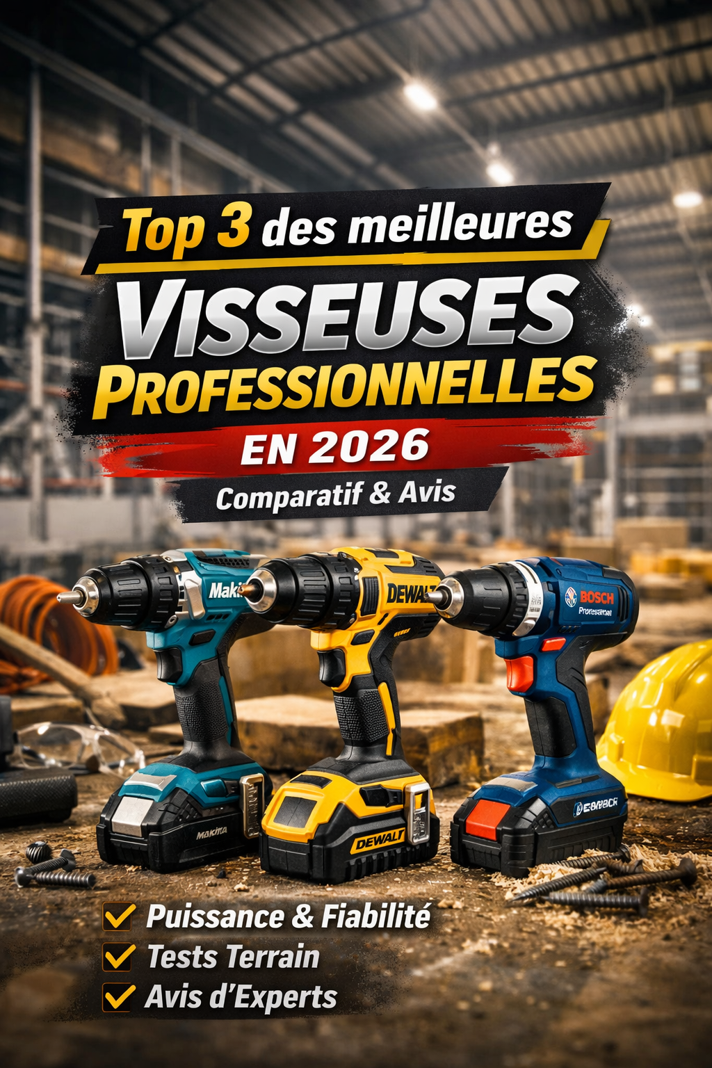 Lire la suite à propos de l’article Top 3 meilleure visseuse professionnelle en 2026 – Comparatif & avis
