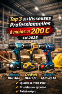Lire la suite à propos de l’article Top 3 meilleure visseuse professionnelle moins de 200 € en 2026