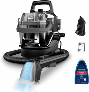 Shampouineuse vapeur 1000W BISSELL SpotClean HydroSteam avec accessoires et solution détachante, nettoyeur tapis et canapé puissant