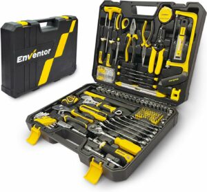 Boîte à outils ENVENTOR complète 280 pièces avec mallette rigide, idéale pour dépannage et bricolage à domicile