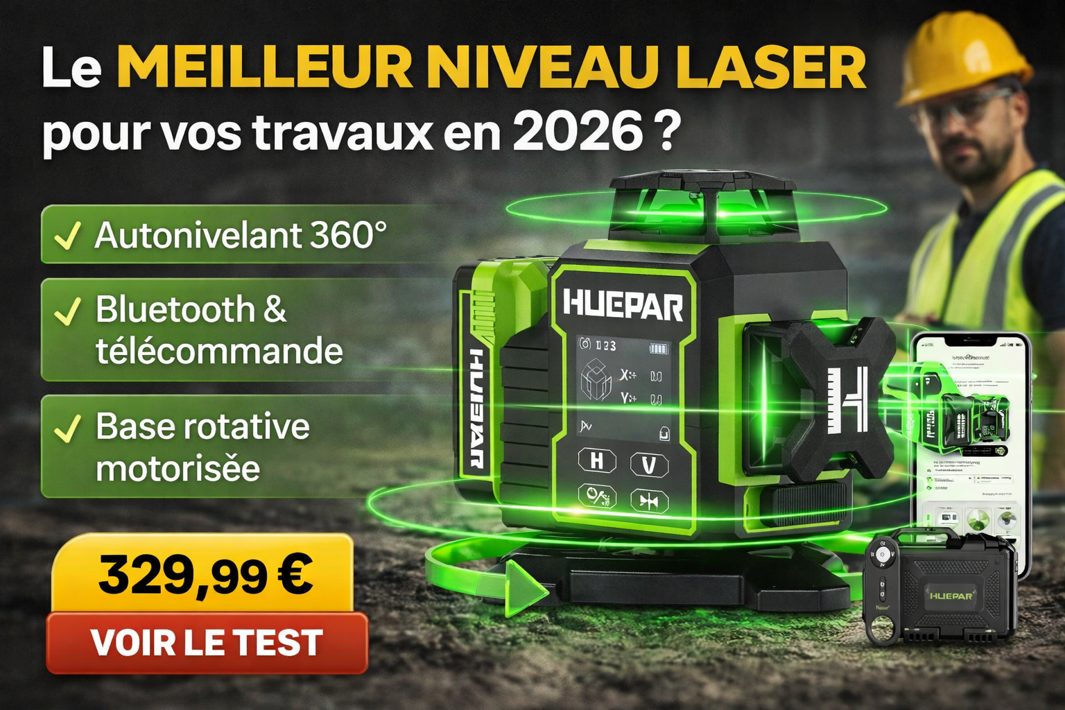 Lire la suite à propos de l’article Le meilleur niveau laser pour vos travaux en 2026 ?