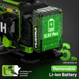 meilleur niveau laser avec batterie Li-ion amovible 12.6V, autonomie 6.5h et recharge séparée USB-C