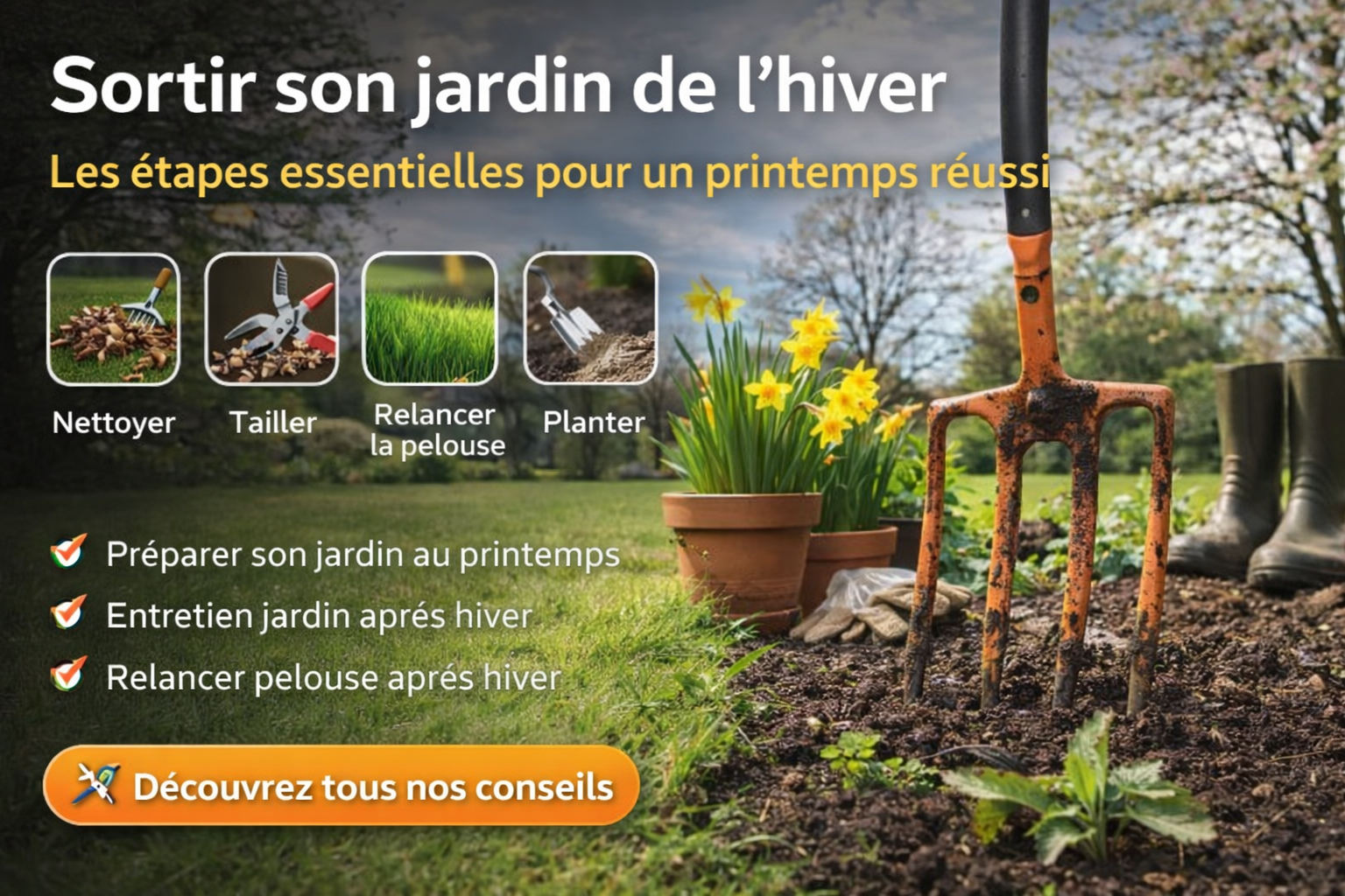 Lire la suite à propos de l’article Sortir son jardin de l’hiver : les étapes essentielles pour un printemps réussi