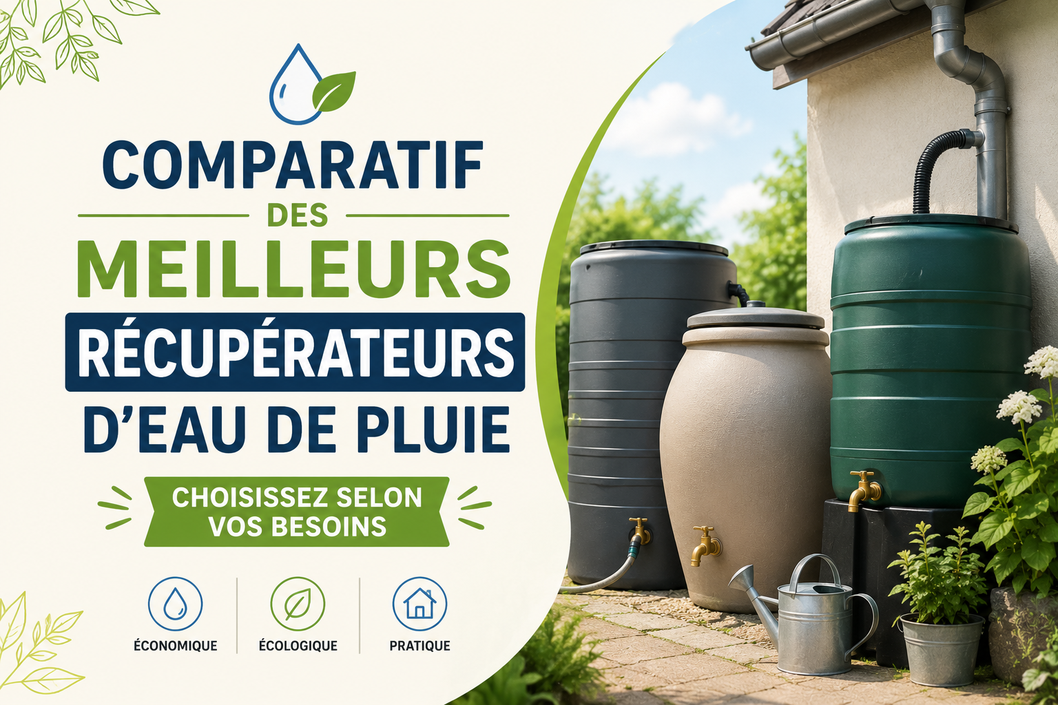 Lire la suite à propos de l’article Comparatif des Meilleurs Récupérateurs d&rsquo;Eau de Pluie : Choisissez selon vos Besoins