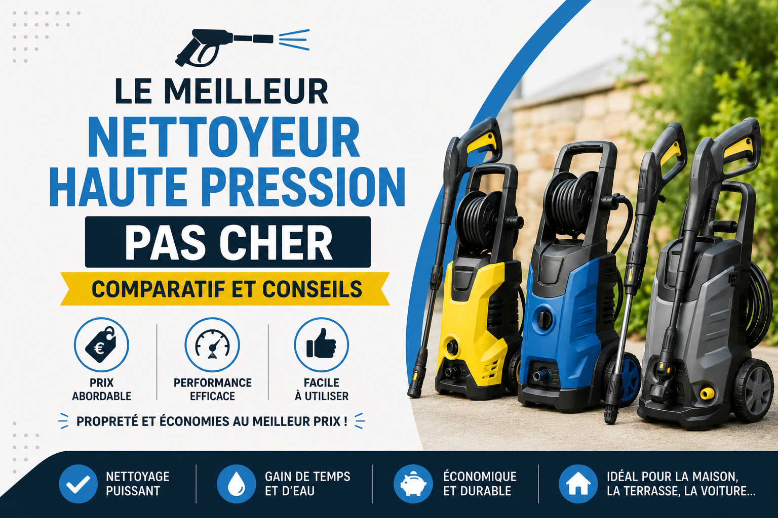 Lire la suite à propos de l’article Le meilleur nettoyeur haute pression pas cher : comparatif et conseils